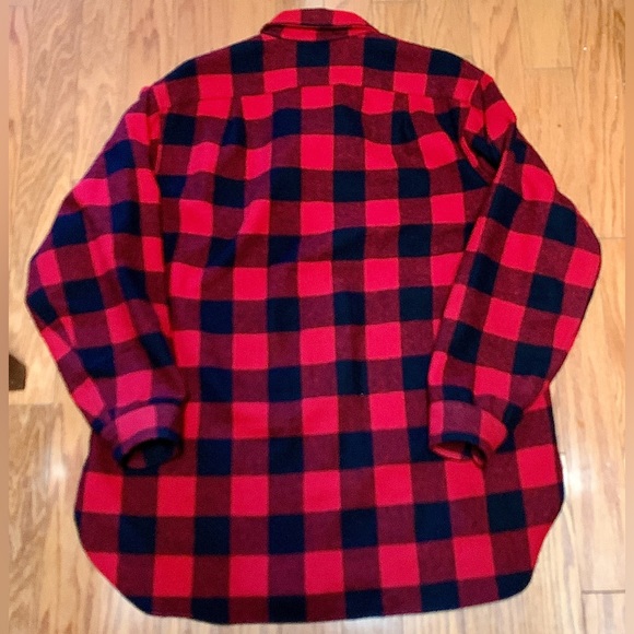 Vintage 100% Wool Buffalo Plaid Pendleton Outdoorsman Shirt - Picture 11 of 16